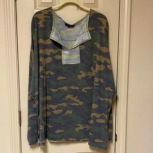Drop Sleeve Camo Tunic